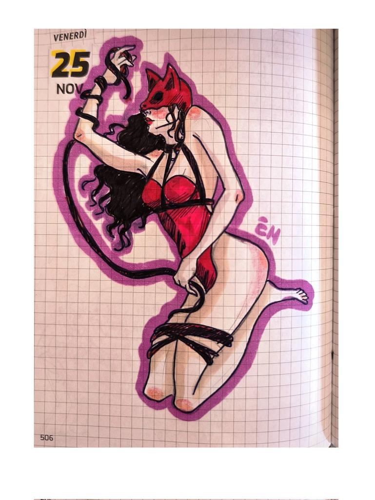 EMoscelli's tweet photo. Cαtɯomαn
#art #artwork #illustration #sketch #quickdoodle #markers #brushmarker #traditionalart #photoreference #portrait #EM #disegno #dibujo #zeichnen #drawing #manga #shibari #shibarigirl #shibariart #bound #ropes #semirealism #sexy #erotic #eroticart #catwoman #fastsketch https://t.co/T9I1Eo608Y