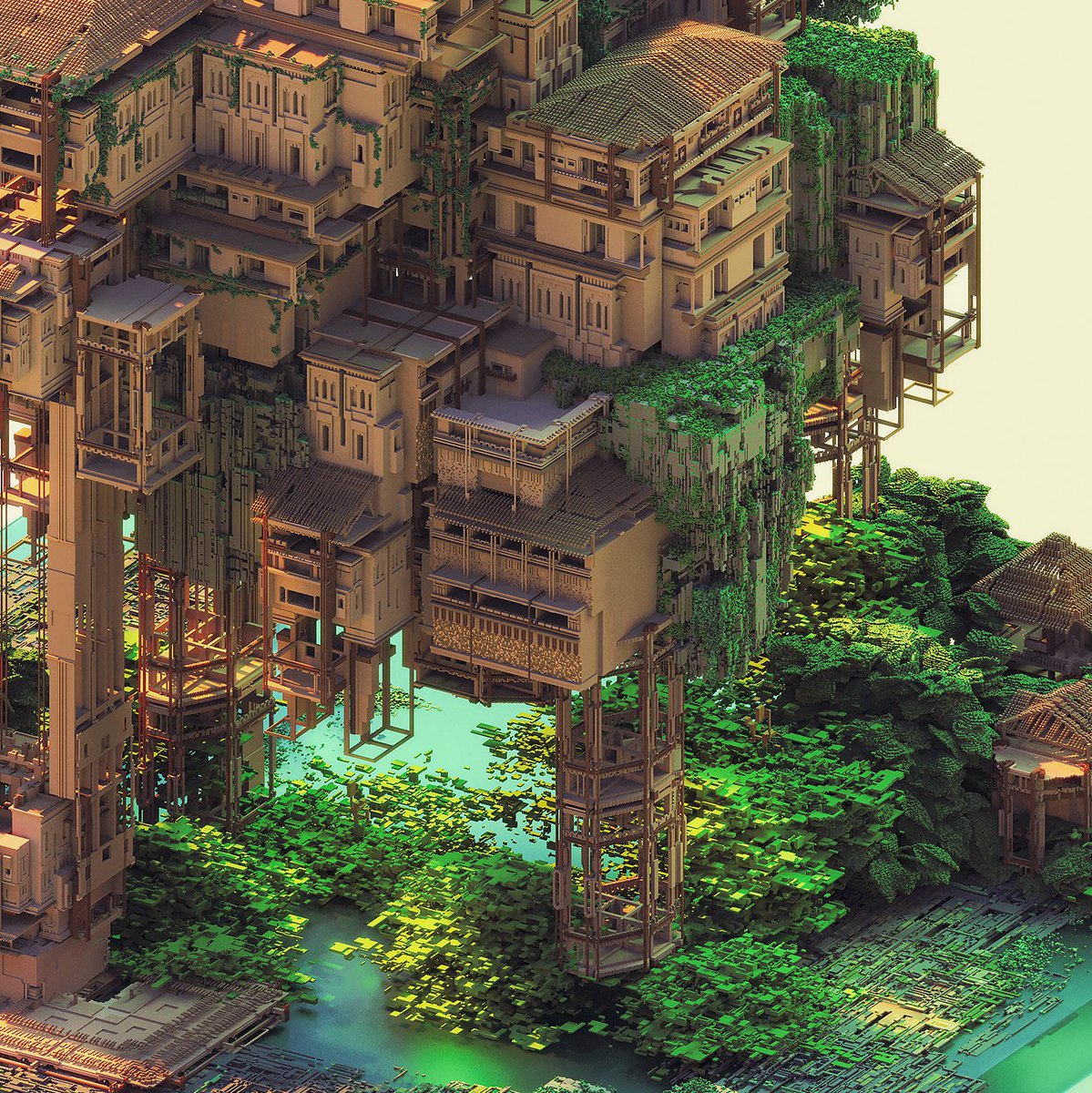 Good Morning from a semi- floating island! 🏝️🌞