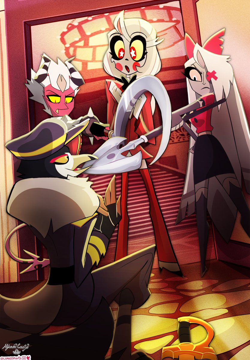Another #OC #commission for <a href="/accent_man/">The Accent Man</a> of #BelleKnights and the #HazbinHotel's  Latest Benefactor, Novak!
Keep them coming everyone!
#HelluvaBoss #HelluvaBossFanart #HazbinHotelOC #HazbinHotel #Hellaverse #HelluvaBossOC #Vivziepop #impsona