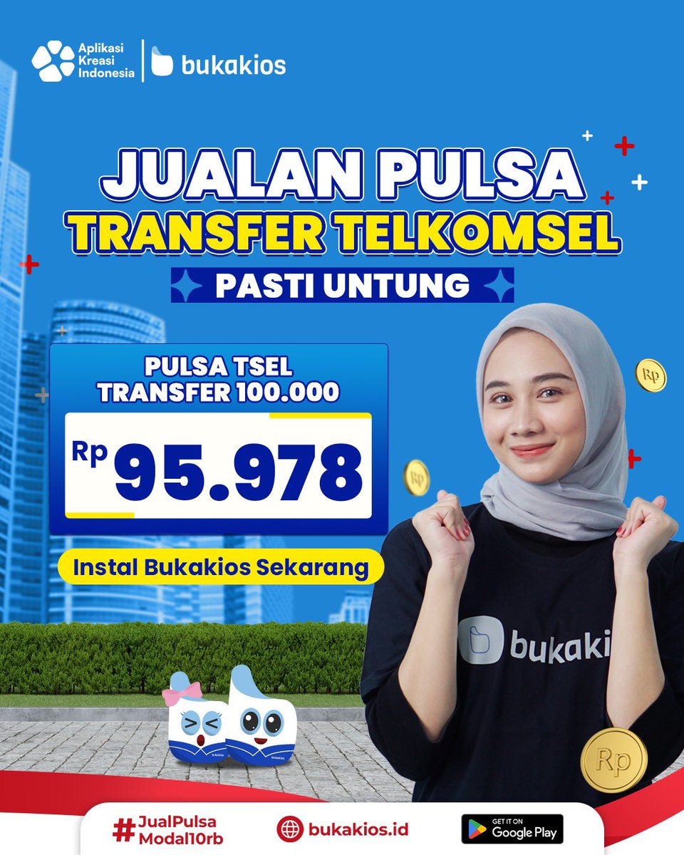 bukakiosnet's tweet image. Bikin Konter makin Ramai dan Cuan Maksimal, dengan 𝐉𝐮𝐚𝐥𝐚𝐧 𝐏𝐮𝐥𝐬𝐚 𝐓𝐫𝐚𝐧𝐬𝐟𝐞𝐫 𝐓𝐞𝐥𝐤𝐨𝐦𝐬𝐞𝐥 ✨
Pulsa Tsel Transfer 100.000 cuma Rp 95.978 Aja, Pasti Untung!💸
Cek di Bukakios Sekarang! 📲💰

#PulsaTelkomsel #PulsaTransfer #Bukakios #SemuaBisaBukakios