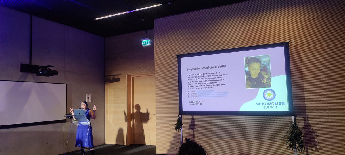 Camelia Boban (@cameliaboban) on Twitter photo .@PatriHorrillo keynote. She has organized more than 100 editatonas in Spain with <a href="/Wikiesfera_org/">Wikiesfera</a> focused on knowledge justice, the gender gaps and human rights on <a href="/Wikipedia/">Wikipedia</a> #WikiWomen24 ft <a href="/Wikimedia/">Wikimedia Foundation</a> <a href="/Wikimania/">Wikimania</a> .@PatriHorrillo keynote. She has organized more than 100 editatonas in Spain with <a href="/Wikiesfera_org/">Wikiesfera</a> focused on knowledge justice, the gender gaps and human rights on <a href="/Wikipedia/">Wikipedia</a> #WikiWomen24 ft <a href="/Wikimedia/">Wikimedia Foundation</a> <a href="/Wikimania/">Wikimania</a>