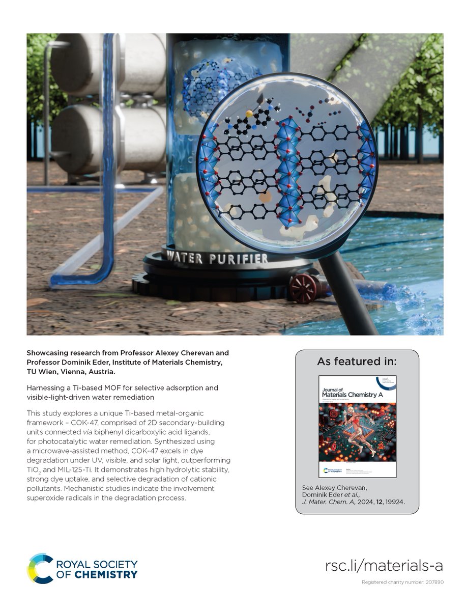 Stephen (@stephen_sci) on Twitter photo Glad to share the cover illustration for our recent publication on #MOFs for wastewater treatment in <a href="/JMaterChem/">J. Mater. Chem. family</a> A. Check out the paper at pubs.rsc.org/en/content/artβ¦
#chemistry_tuw <a href="/EderGroup/">EderResearchGroup</a> <a href="/CherevanAlexey/">Alexey Cherevan</a> <a href="/Pablo_Ayala_/">Pablo</a> Glad to share the cover illustration for our recent publication on #MOFs for wastewater treatment in <a href="/JMaterChem/">J. Mater. Chem. family</a> A. Check out the paper at pubs.rsc.org/en/content/artβ¦
#chemistry_tuw <a href="/EderGroup/">EderResearchGroup</a> <a href="/CherevanAlexey/">Alexey Cherevan</a> <a href="/Pablo_Ayala_/">Pablo</a>