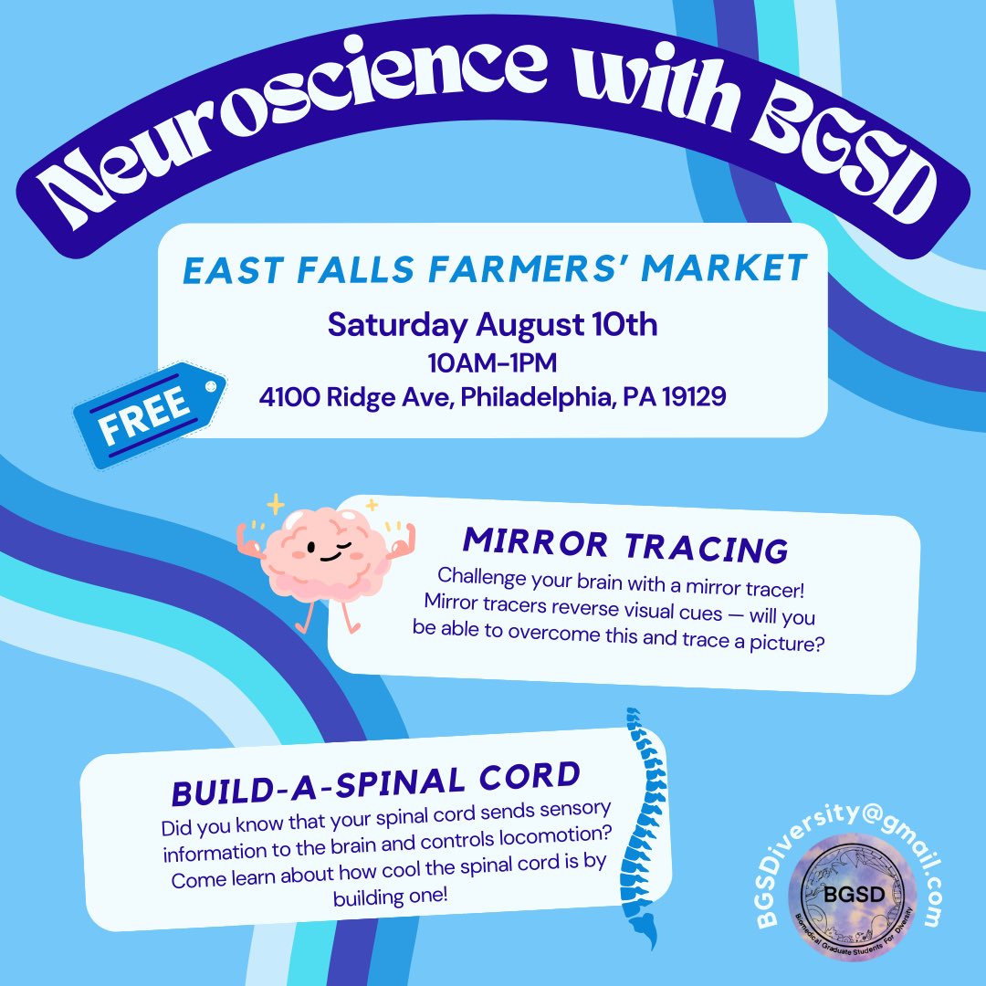 Come see us this Saturday at the East Falls Farmers’ Market! 🧠