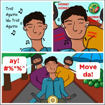 blrcitytraffic's tweet photo. Why risk missing honks or emergency sirens?  Don't let your music be the only thing jamming your attention. Keep your ears free and roads safe. 

#DriveResponsibly #Awareness4You

ತುರ್ತು ಸೈರನ್ ಹಾಗೂ ಹಾರನ್ ಗಳ ಸದ್ದಿನ ಬಗ್ಗೆ ನಿರ್ಲಕ್ಷ್ಯ ಮಾಡುವ ಸಾಹಸವೇಕೆ ? ವಾಹನ ಚಾಲನೆ ವೇಳೆ ಸಂಗೀತವು ನಿಮ್ಮ ಗಮನವನ್ನು ಹಿಡಿದಿಡಲು ಅವಕಾಶ ನೀಡಬೇಡಿ. ನಿಮ್ಮ ಕಿವಿಗಳನ್ನು ಮುಕ್ತವಾಗಿಸಿ ಹಾಗೂ ರಸ್ತೆ ಸುರಕ್ಷಿತವಾಗಿರಿಸಿ.
