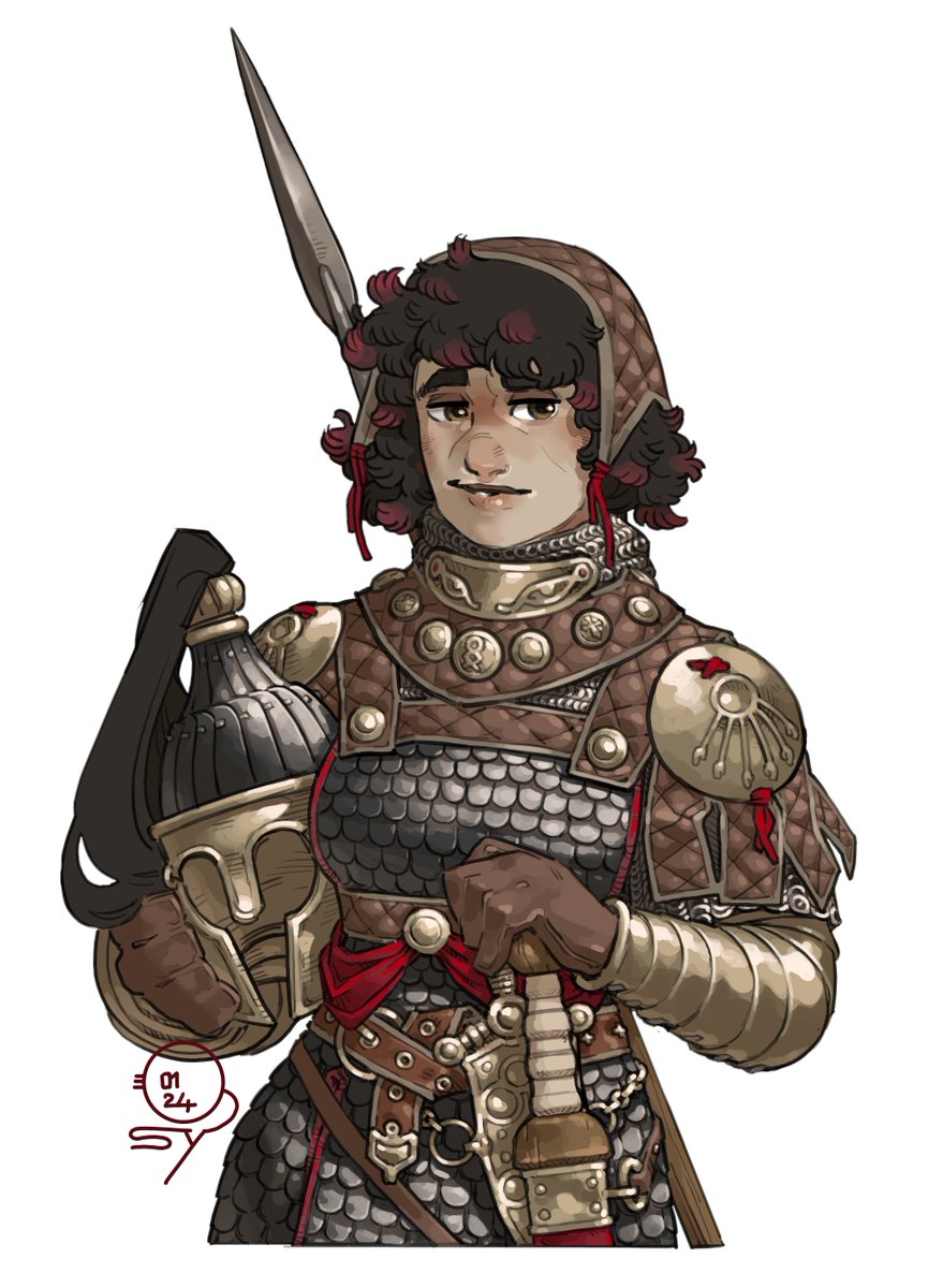Qsy_tweets's tweet photo. I'm late on rent and flat broke so I'm gonna open four 150e commission slot of thighs up armored people, contact me here or on the bluer space. https://t.co/VYGsyPYjQd