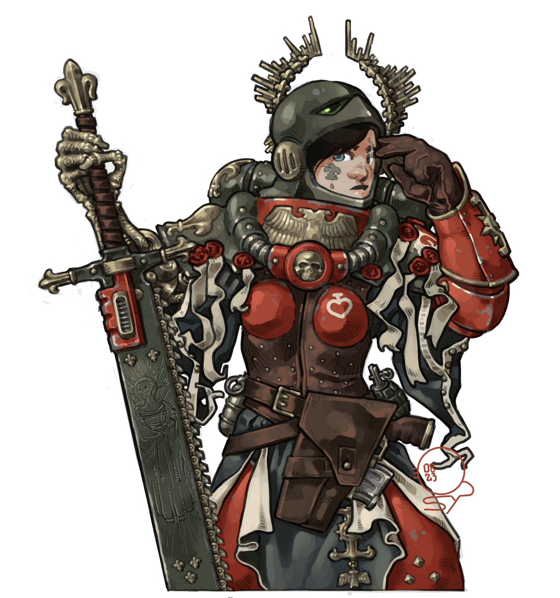 Qsy_tweets's tweet photo. I'm late on rent and flat broke so I'm gonna open four 150e commission slot of thighs up armored people, contact me here or on the bluer space. https://t.co/VYGsyPYjQd