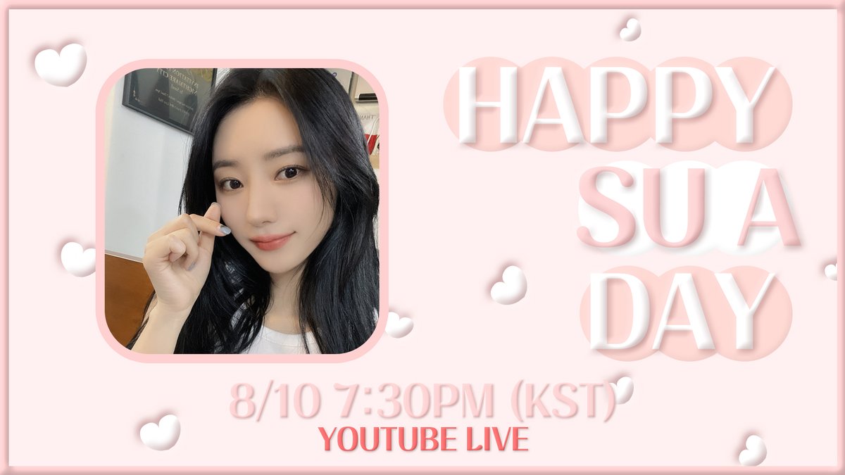 hf_dreamcatcher's tweet photo. [🌑] 2024년 8월 10일 오후 7시 30분❤
드림캐쳐 유튜브에서 ‘HAPPY SU A DAY’ 방송이 진행됩니다🐥🎂🎉 

⭐본 방 사 수⭐ 

🔗 https://t.co/erTlrjZ3NB

#드림캐쳐 #Dreamcatcher 
#수아 #SUA
#HappySUAday https://t.co/SONp39yQ8M