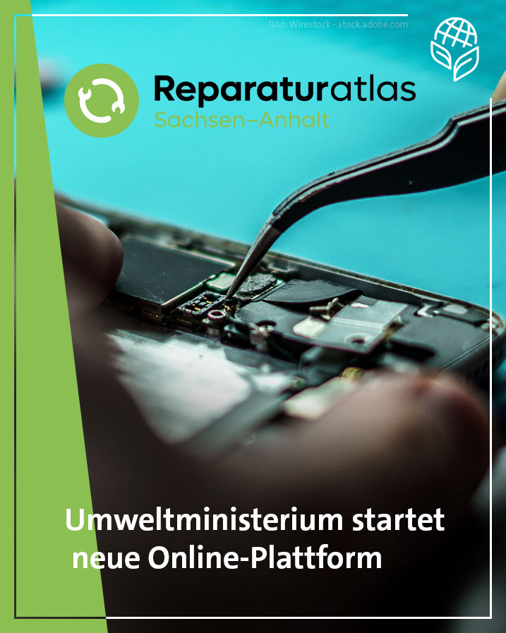 Ein defektes Gerät wegwerfen oder doch lieber reparieren lassen? Damit sich noch mehr Menschen in  #SachsenAnhalt für die nachhaltige Variante entscheiden, hat das Umweltministerium den #Reparaturatlas unter reparaturatlas.sachsen-anhalt.de gestartet. Alle Infos: lsaurl.de/AX3fFT