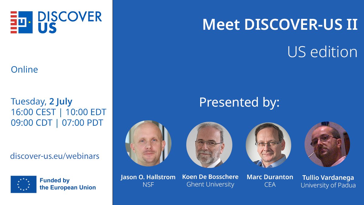 hipeac's tweet image. 📺 New video on #HiPEACTV!
🇪🇺 🇺🇸 Meet #DiscoverUS II: US edition
Watch the recording of this webinar if you want to:
🤖 Learn more about this exciting EU-US collaboration on #DistributedComputing and #SwarmIntelligence
🛫 Find out how you can get funding for an exchange between…