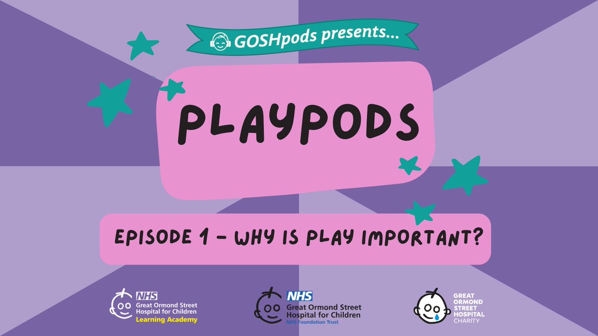 We are delighted to drop episode 1 of the brand new series on GOSHpods - PlayPods. Join us as we explore the world of play in hospitals. Episode 1 asks what is play, and why is it important? Available wherever you get your podcasts
#PlayDay2024 #GOSH #Paediatrics