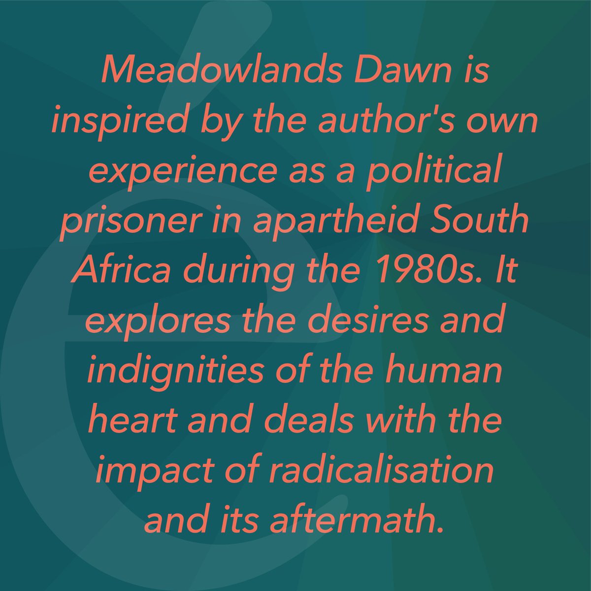 Epoque_Press's tweet photo. Meadowlands Dawn, the debut novel by @JoBeall1, will be published on 30th October

Proof copies will soon be heading off to press, reviewers and bloggers

Available now for preorder: https://t.co/OalelnBRNE

#epoquepresstitles #debutnovel #politicalnovel #SouthAfrica #Apartheid https://t.co/oKO98s4i8f