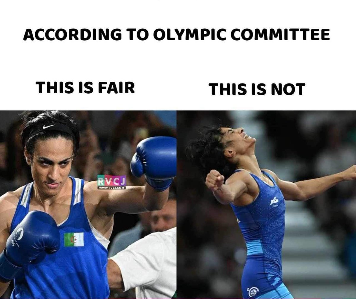 jitendrachilka's tweet photo. is this right @Olympics team.
#Olympic2024 #OlympicGames  #OlympicChampion #KhelifTheThief #ImaneKhelifIsACheat #VineshPhogatJustice #Justiceforvineshphogat 
@X  @elonmusk  @PTI_News https://t.co/hvSlfIhurg