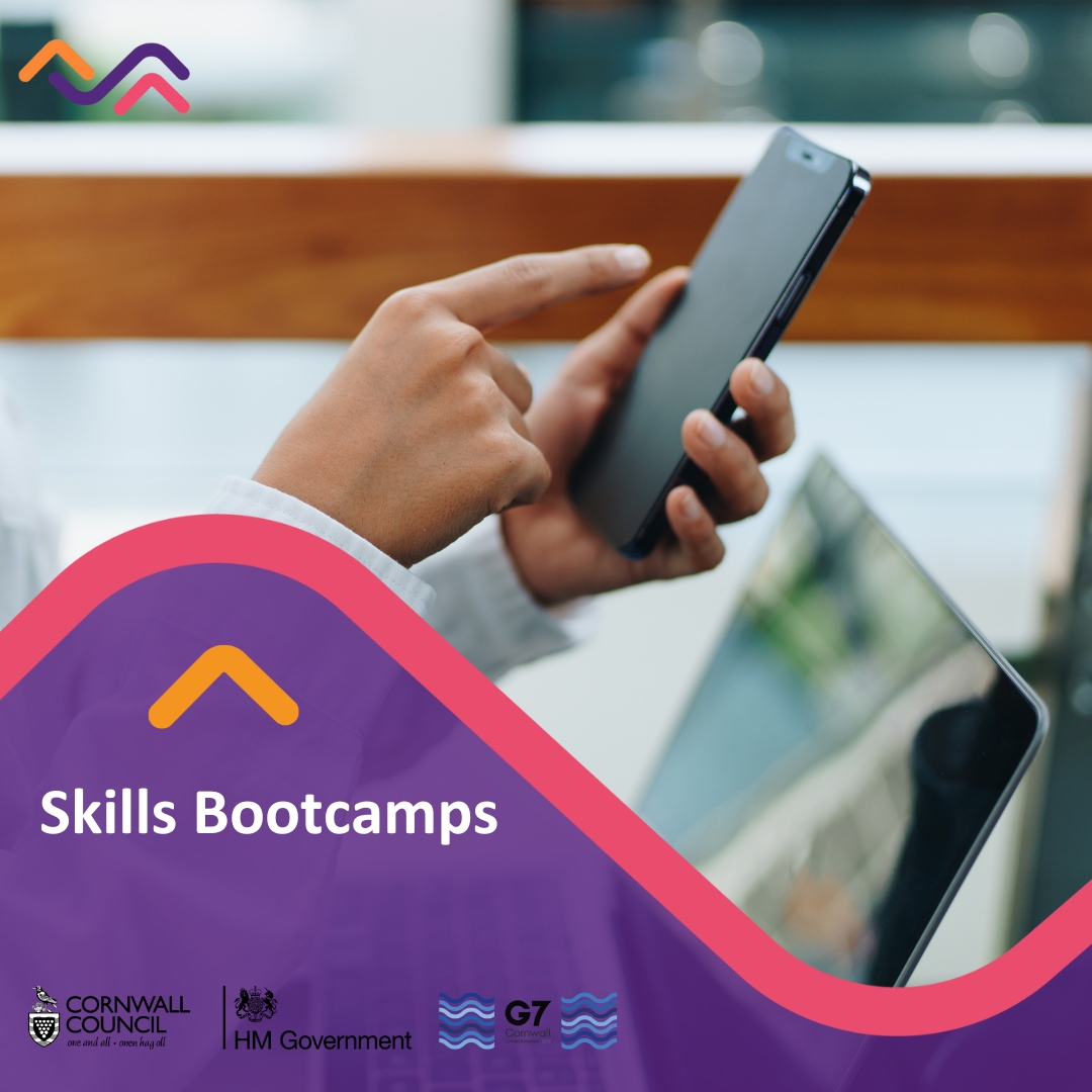 Sift through the Skills Bootcamps on our Events page to unlock free skill building opportunities. 

Whether you’re looking to gain the skills for a career you want to pursue, or want to further your business, there are plenty of opportunities to be found: cornwall-opportunities.co.uk/events-courses/