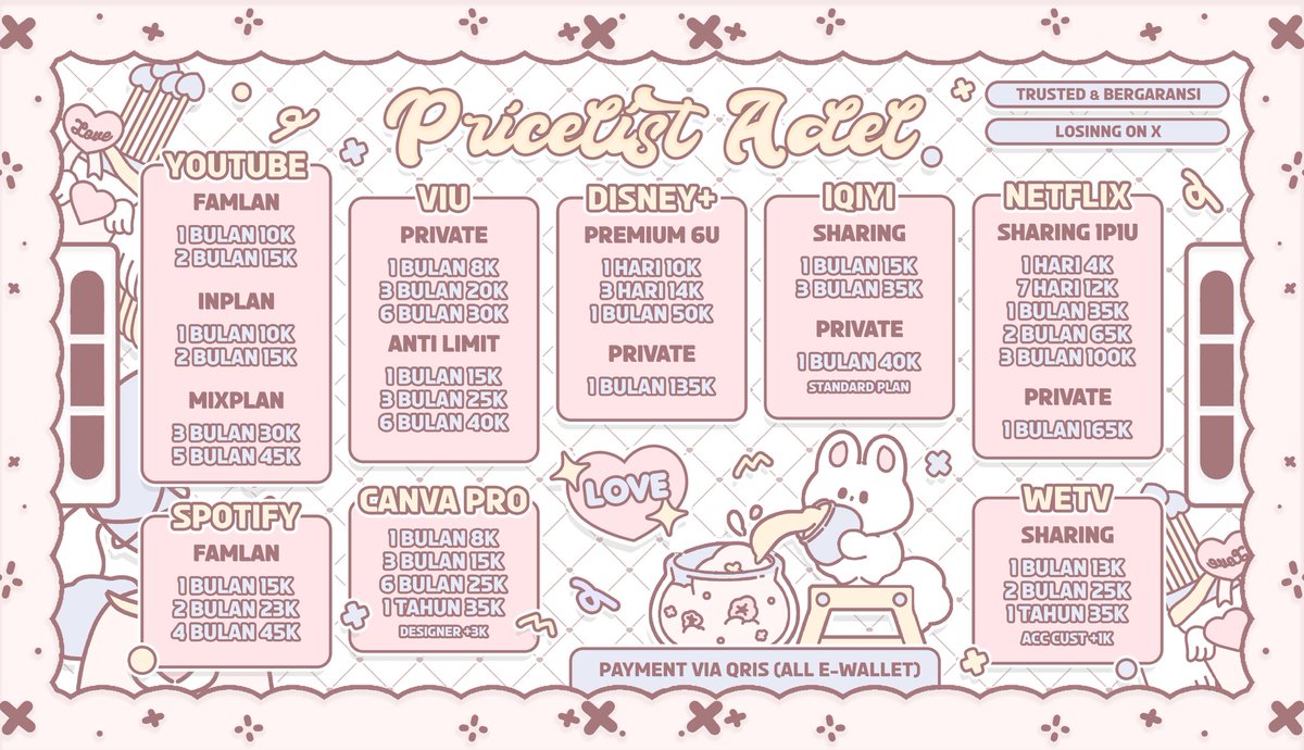 losinng's tweet photo. ♡₊˚ (𝑏𝑢𝑛𝑛𝑦 memanggilmu 💬 . .) kamu lagi cari apprem ౨ৎ ⋆｡˚🍰? jajan di aku yuk! durasinya bervariasi, bergaransi, murah dan trusted ꒰ ˶ᵔ ᵕ ᵔ˶ ꒱ 𓂋 🧸 

fast response : 
WA : https://t.co/62nYHBkKAf

#zonauang #zonaba https://t.co/Uiy6uPDueX