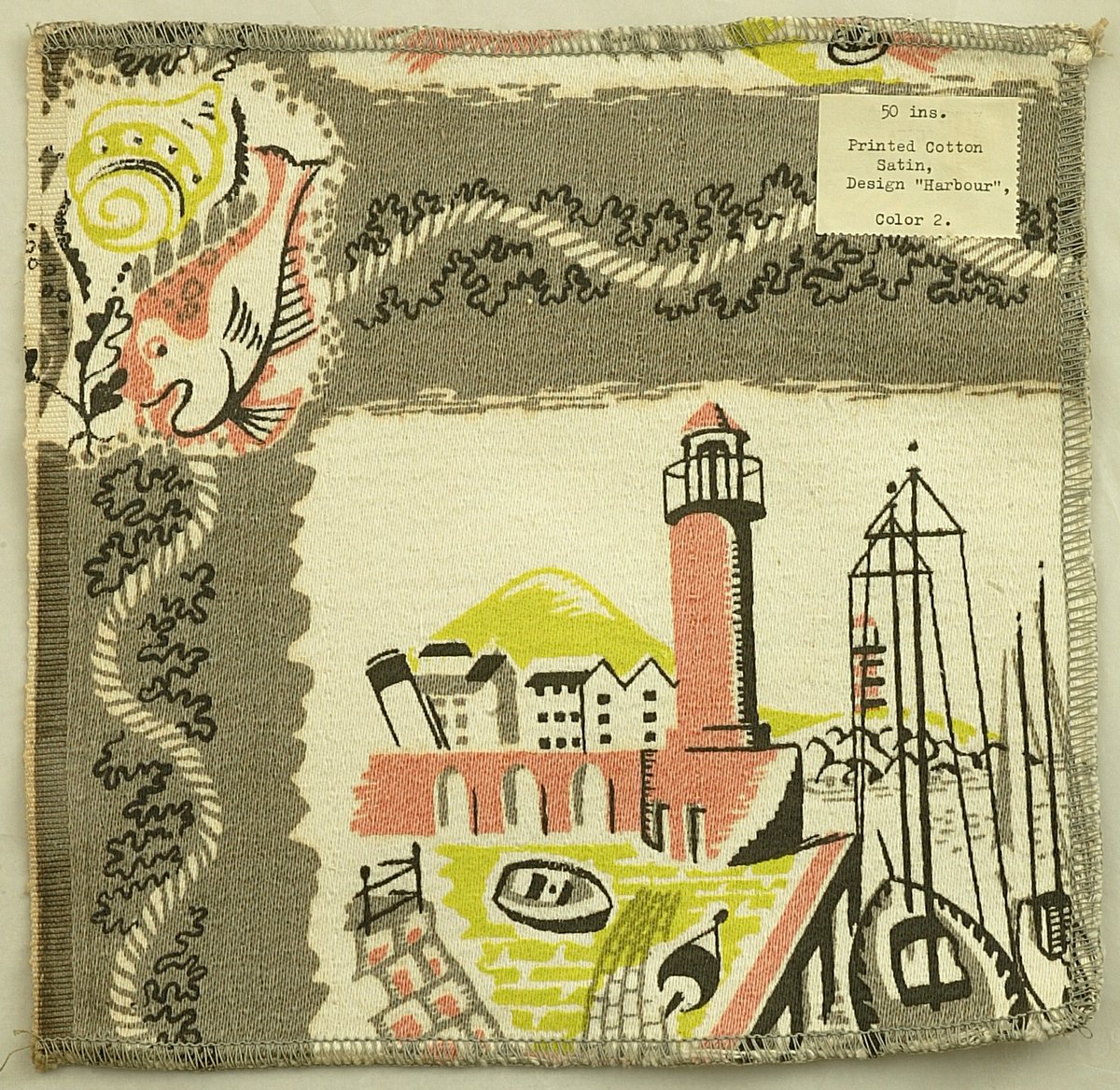 To mark #LighthouseDay we have this Donald Brothers of Dundee fabric entitled Harbour, dating from 1939.