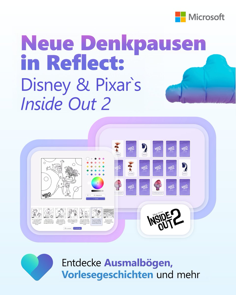 Schaffe ein offenes und aufgeschlossenes Klassenzimmer mit Microsoft Reflect! 
 
Entdecke Denkpausen mit neuen Charakteren in der Reflect App: msft.it/6017Y2TB9
 
#MicrosoftEDU