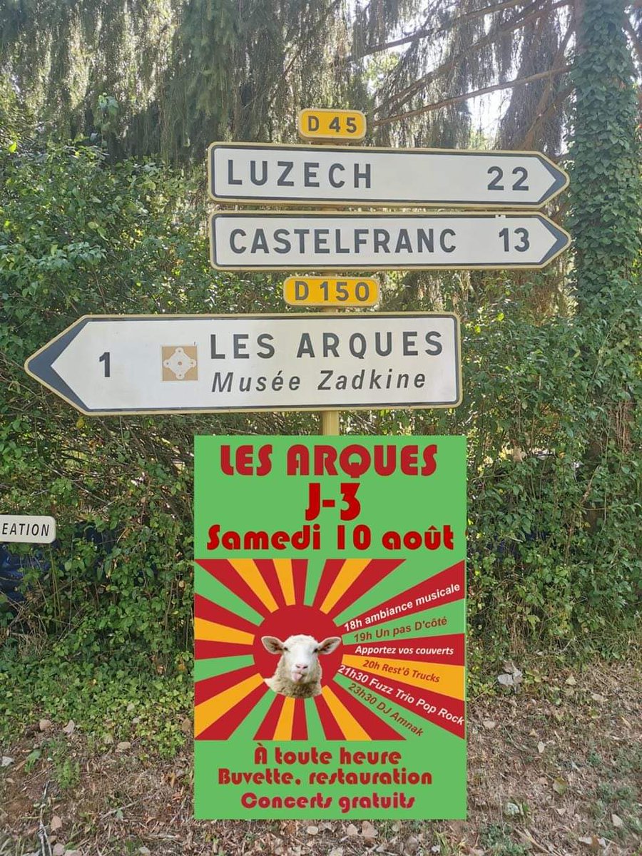 PatrickFavrel's tweet photo. #lesarques J-3 : Que vous soyez de #cazals #castelfranc #Luzech ou d'ailleurs on vous attend samedi 10 août à partir de 18h 😏 https://t.co/APMtKvWCsV