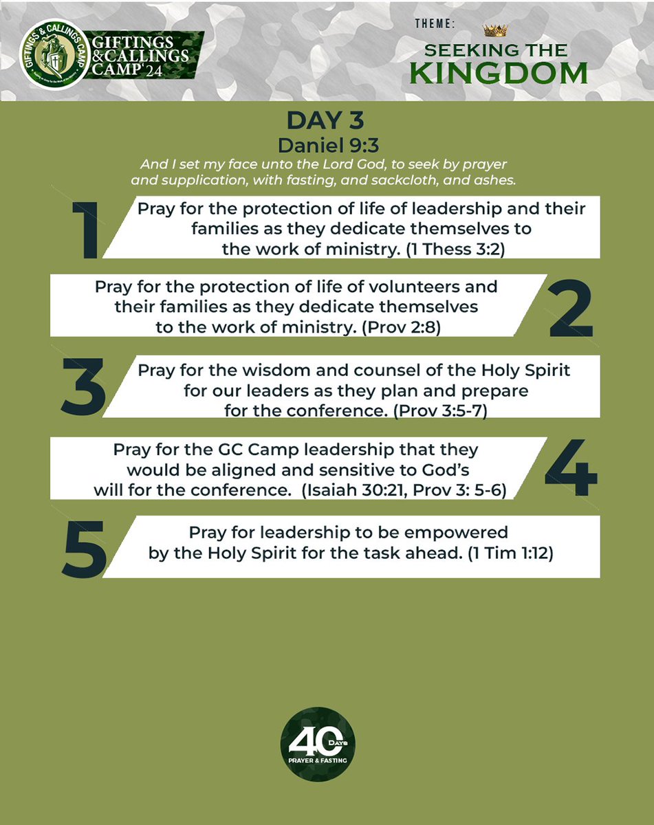 gccamponline's tweet photo. Day 3 of 40days prayer and fasting
#SEEKINGTHEKINGDOM https://t.co/QuO8lYNPOS