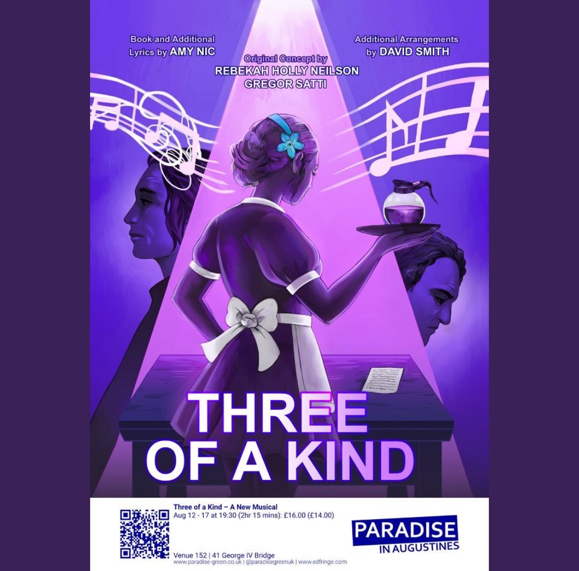 witsherface's tweet photo. Going to the fringe next week? 
You can catch oor fabulous Marie-Anne McGrattan in an incredible new musical @TOAKANewMusical 12-17th August. 🤩 https://t.co/jYrL2XmOXD