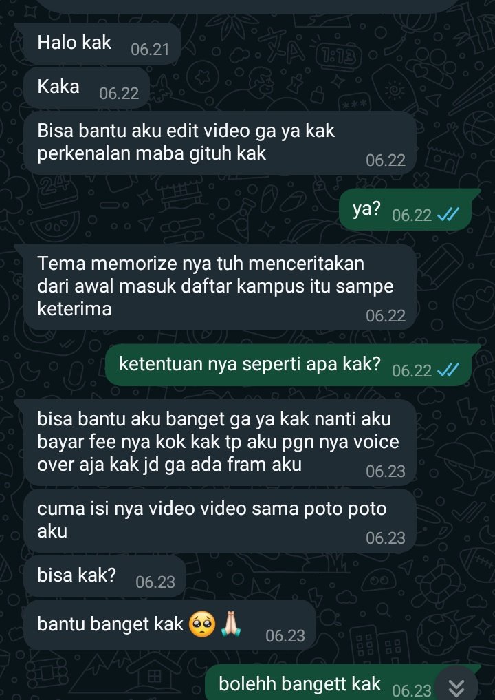 Michikukikah's tweet photo. SEMANGAT OSPEKNYA SAYANG !!! 😘 #ospek #videoperkenalan #jokivideo #zonajoki #zonauang https://t.co/pFjBvuFaEe