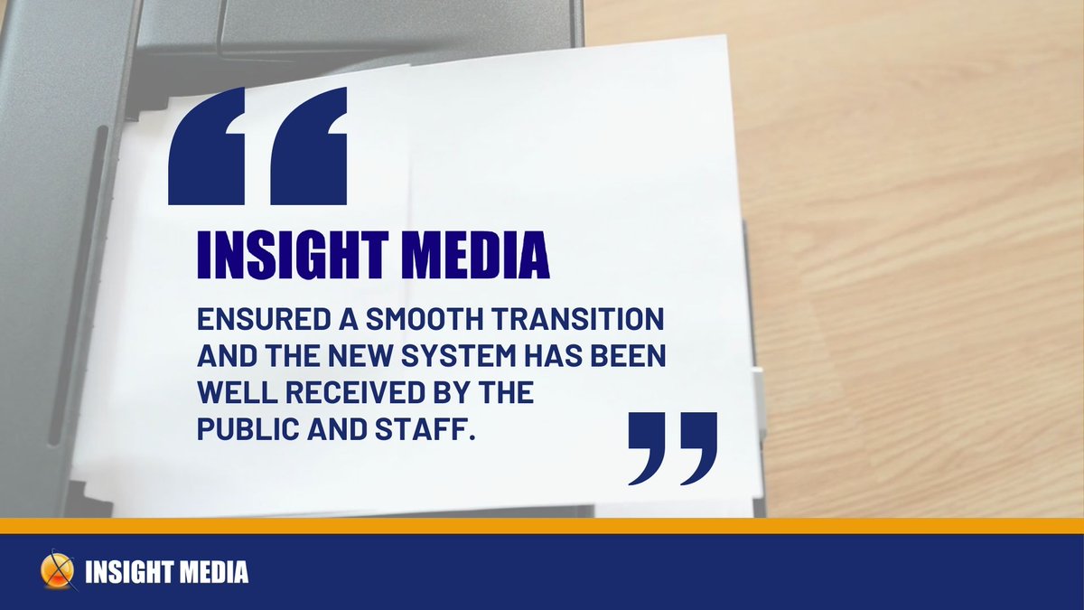 _Insight_Media's tweet image. We love a #HappyCustomer 
"Insight Media ensured a smooth transition and the new system has been well received by the public and staff."
#Libraries #LibraryTechnology