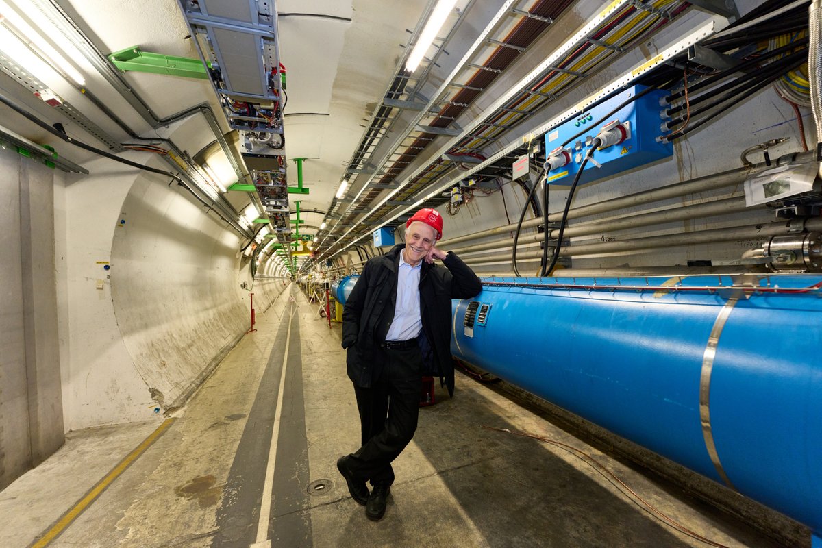 CERN's tweet photo. CERN’s #PhotoOfTheWeek features @NobelPrize  laureate Professor David Gross, visiting the underground experimental area at the @ALICEexperiment.

Professor Gross was awarded the 2004 Nobel Prize in Physics with Politzer and Wilczek for the discovery of asymptotic freedom in the theory of the strong interaction.

At the beginning of this year, he was one of the guest speakers invited for the first event in the #CERN70 event series, Unveiling the Universe.

Find out more: https://t.co/NiqAYtOJxF