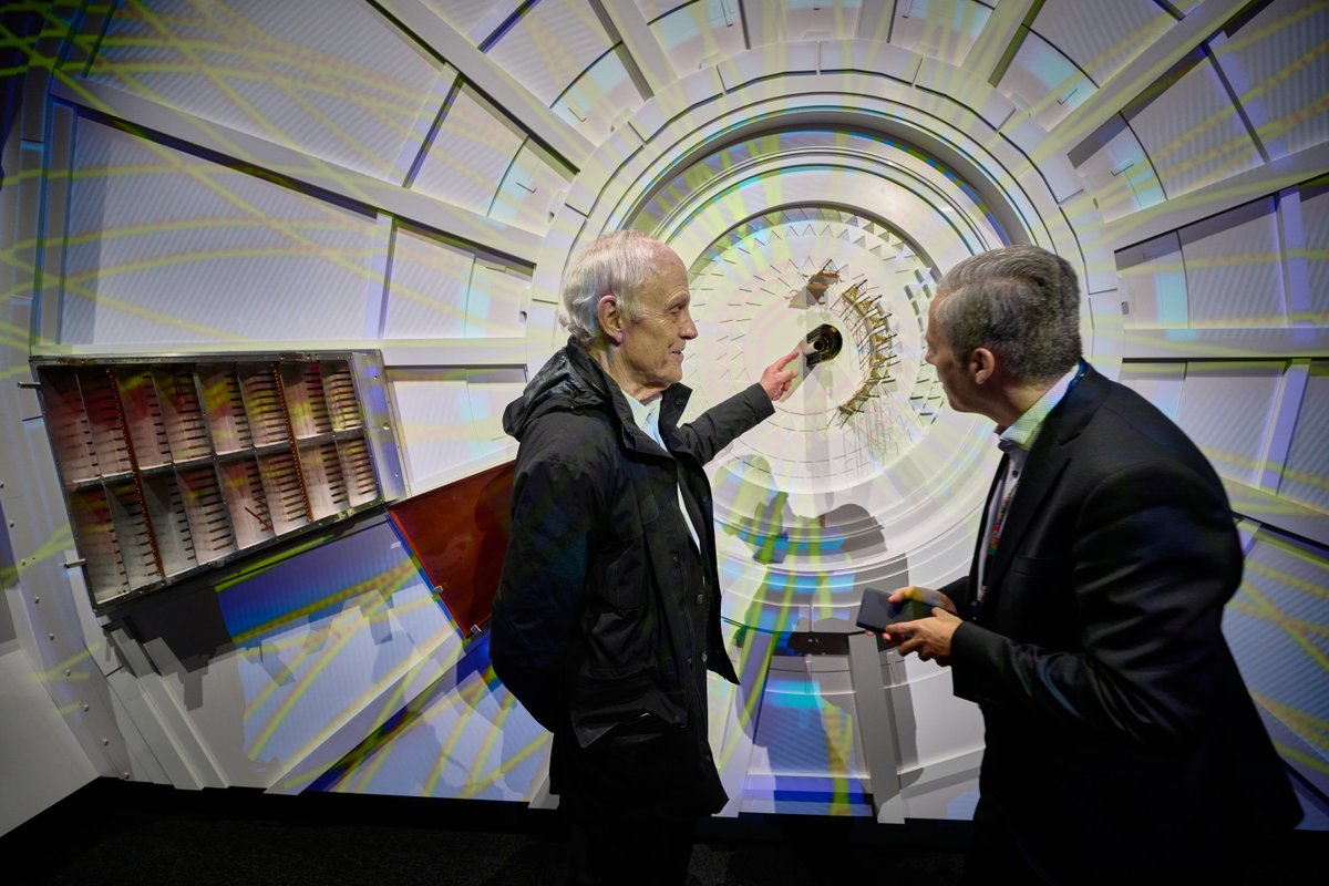 CERN's tweet photo. CERN’s #PhotoOfTheWeek features @NobelPrize  laureate Professor David Gross, visiting the underground experimental area at the @ALICEexperiment.

Professor Gross was awarded the 2004 Nobel Prize in Physics with Politzer and Wilczek for the discovery of asymptotic freedom in the theory of the strong interaction.

At the beginning of this year, he was one of the guest speakers invited for the first event in the #CERN70 event series, Unveiling the Universe.

Find out more: https://t.co/NiqAYtOJxF
