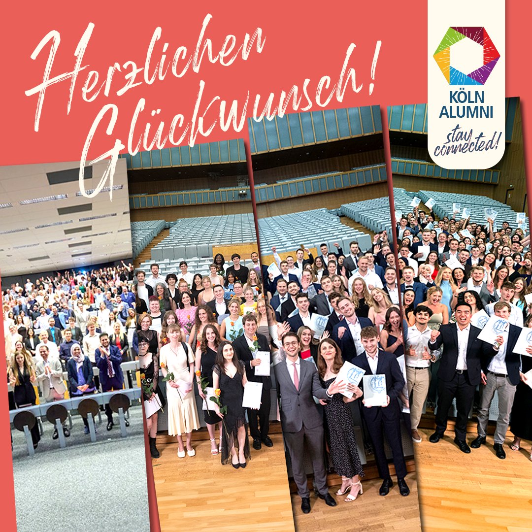 KölnAlumni - Dein Netzwerk an der Uni Köln (@koelnalumni) on Twitter photo In den vergangenen Wochen gab es an der <a href="/UniCologne/">Universität zu Köln</a> viel zu feiern!✨
Wir gratulieren allen Absolvent:innen des Sommersemesters zum erfolgreichen Studienabschluss und freuen uns, weiterhin in Kontakt mit euch zu bleiben.🎓#liebedeineuni #unikoeln 🔗alumni.uni-koeln.de In den vergangenen Wochen gab es an der <a href="/UniCologne/">Universität zu Köln</a> viel zu feiern!✨
Wir gratulieren allen Absolvent:innen des Sommersemesters zum erfolgreichen Studienabschluss und freuen uns, weiterhin in Kontakt mit euch zu bleiben.🎓#liebedeineuni #unikoeln 🔗alumni.uni-koeln.de