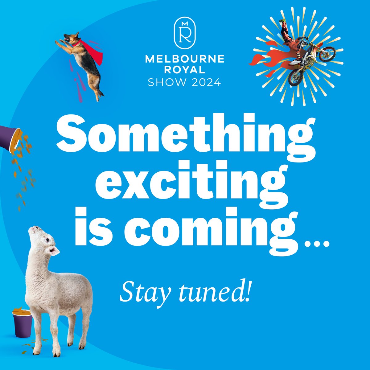 Something exciting is coming… We can't wait to share the big news with you! Stay tuned for the reveal tomorrow, Thursday 8 August. 👀

#MelbRoyalShow