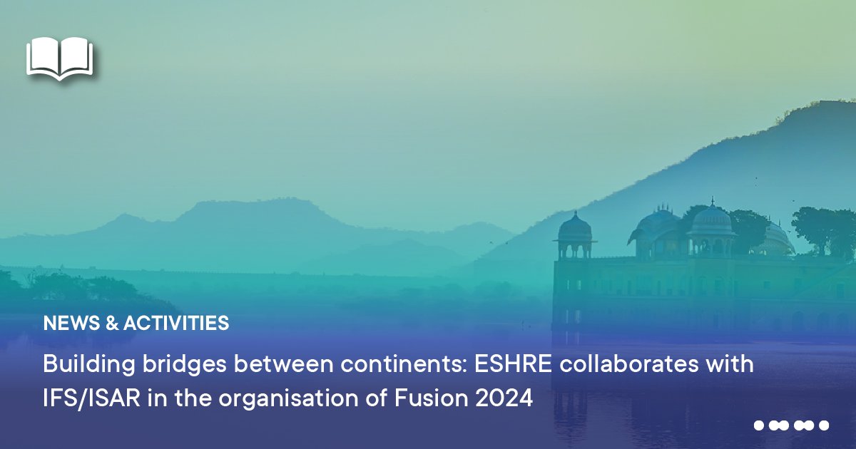 In September, Jaipur will become the epicentre of an exchange of ideas as ESHRE joins forces with the Indian Fertility Society (IFS) and the Indian Society For Assisted Reproduction (ISAR) to host the second edition of our collaborative conference.
👉focusonreproduction.eu/news-and-activ…