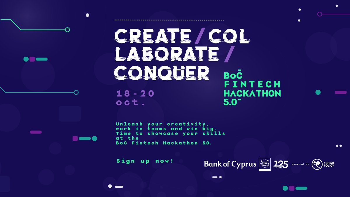 crowdhackathon's tweet image. 📢Το  BoC Fintech Hackathon 5.0 είναι γεγονός! 

📅ΠΣΚ 18 -20 Οκτωβρίου 2024  📍IDEA Innovation Center

💡 Μάθε περισσότερα: bit.ly/3SEcbUg  

 ➡️Συντονήσου: bochackathon.com  

✍️Δήλωσε τώρα συμμετοχή: bochackathon.com/register   

#bochackathon #fintech