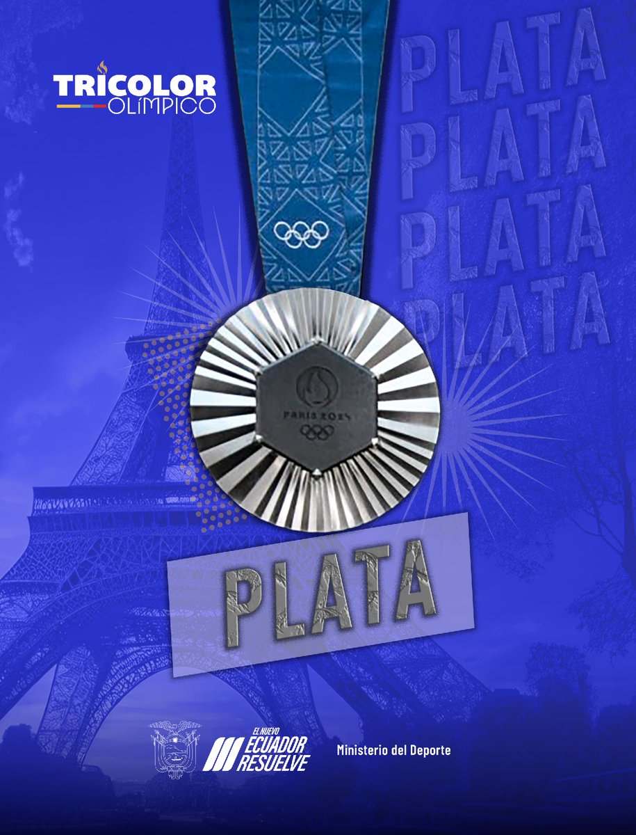DeporteEc's tweet photo. 🥈🇪🇨
¡Medalla de plata para Ecuador! 
Glenda Morejón y Daniel Pintado hacen historia en los Juegos Olímpicos de @París2024 , llevando el orgullo nacional a lo más alto.

#TricolorOlímpico 🇪🇨 https://t.co/hgEwMzYqB9