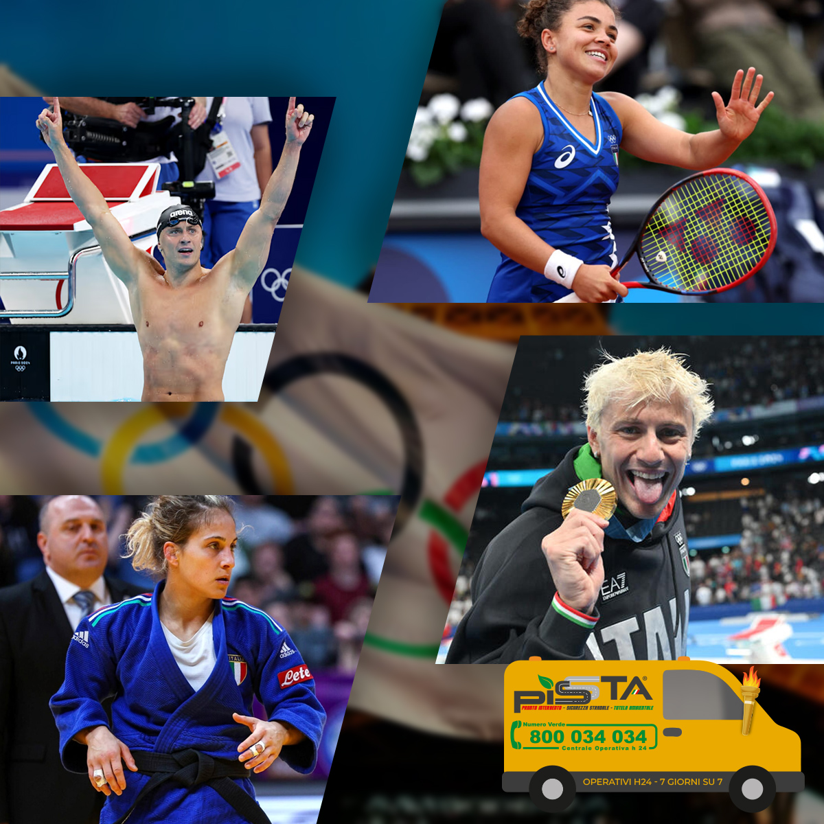 🟡 Orgoglio Olimpico e Sicurezza con PISSTA!

Mentre seguiamo con passione le imprese degli atleti italiani e internazionali, continuiamo senza sosta a essere al fianco di chi viaggia per assistere a questi momenti storici, garantendo sicurezza ovunque.

Forza Azzurri! 🇮🇹