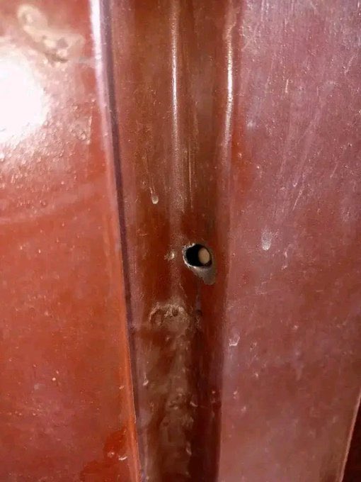 _Ibrahieim's tweet photo. RIP Ismail, 16, from Zaria's Samaru area. Amid a state of emergency, a soldier shot twice at his house door, piercing it with a bullet. Some say it wasn't intentional, but why shoot twice? #Zaria #JusticeForIsmail https://t.co/i7VvbhJIMe