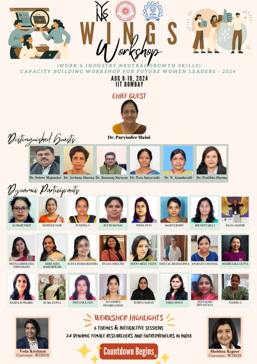 Welcome on Board enthusiastic WINGS Participants!
10..9..8..7.. The Countdown Begins
We are delighted to host the culmination of academia, industry and administrators of future S&amp;T Community! Buckle up for the trajectory of WINGS that promises to be a noteworthy experience.
