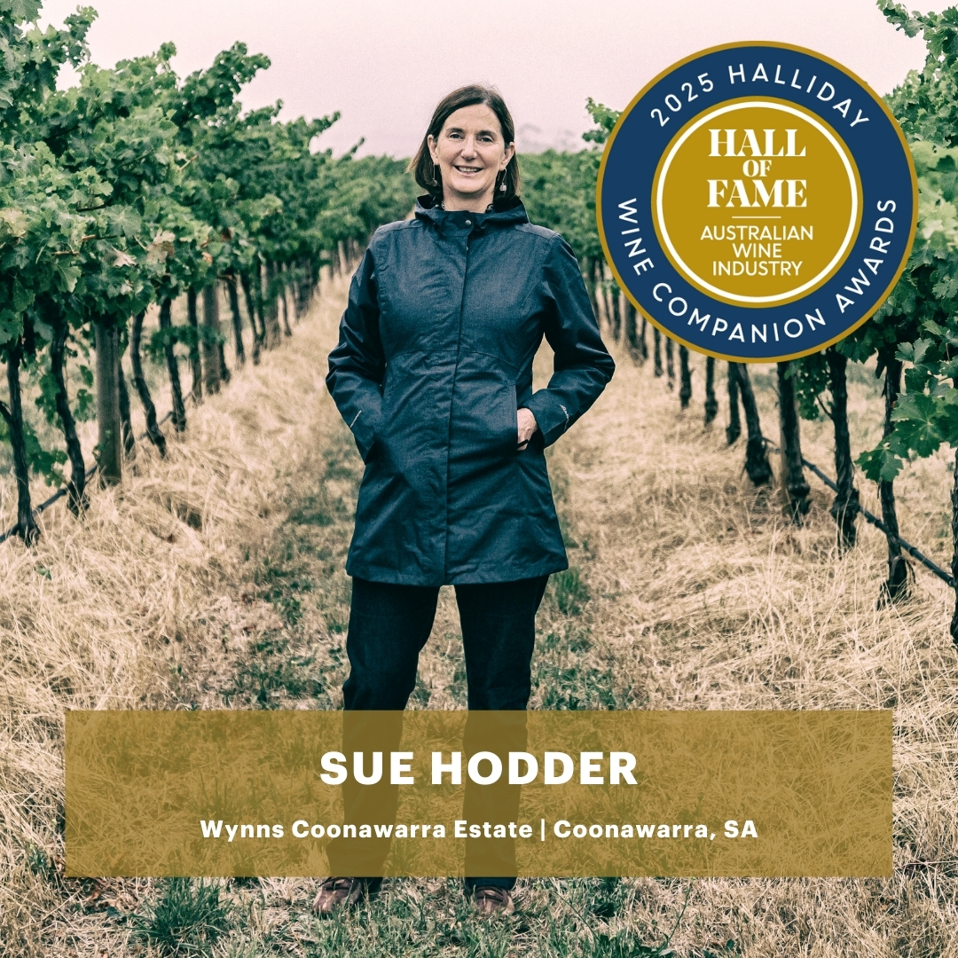 winecompanion's tweet photo. Introducing our second inductee into the James Halliday Hall of Fame: Australian Wine Industry – Sue Hodder of Wynns Coonawarra Estate from Coonawarra, SA.

#Wynns #WynnsCoonawarraEstate #Halliday2025 https://t.co/SaW5ZnmbsW