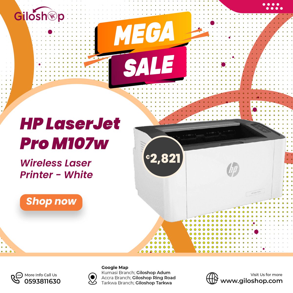 super_noveffrn's tweet photo. HP LaserJet Pro M107w Wireless Laser Printer - White
Price:  ¢ 2,821

Shop Online at https://t.co/QryjcEBcUT and get super sonic delivery in 24hrs.

In-shop pickup or delivery available✅
SHOP WITH US FOR THE BEST DEALS
#giloshop #computershop #MultiFunctionPrinter #laptops https://t.co/XAo5fZHZck
