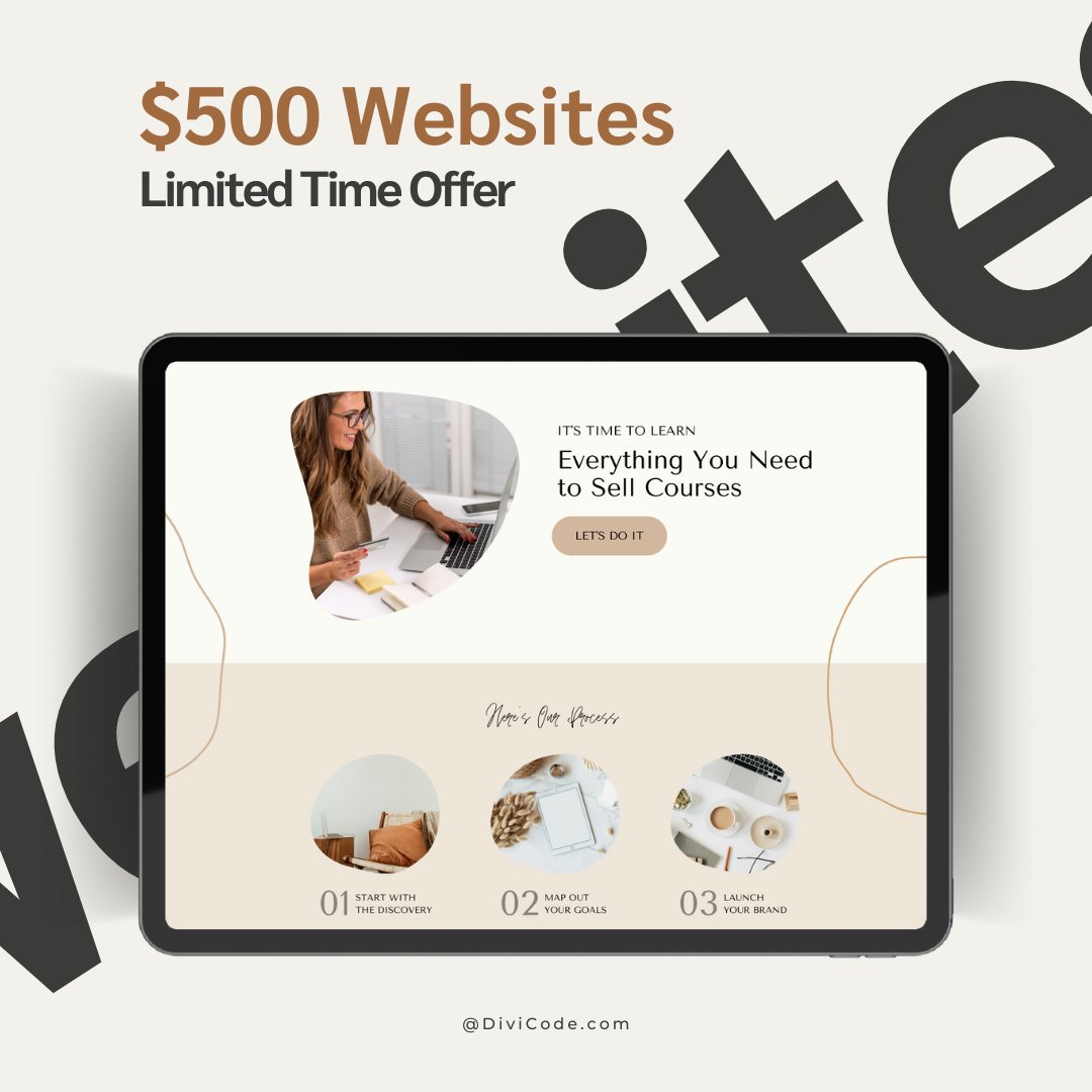 DiviCodeAgency's tweet photo. 💼 Small business owners, it's time to shine online! Get a professional website for just $500 – only a few spots left! 🌟 Visit us @ https://t.co/ub1fEpAQMI

#WebDesign⁠
#SEO⁠
#WebDesignTips⁠
#SEOStrategy⁠
#AnalyticsInsights⁠
#SEOTools⁠
#UXDesign⁠ https://t.co/HMtyok3lad https://t.co/GGc6mKS3KW