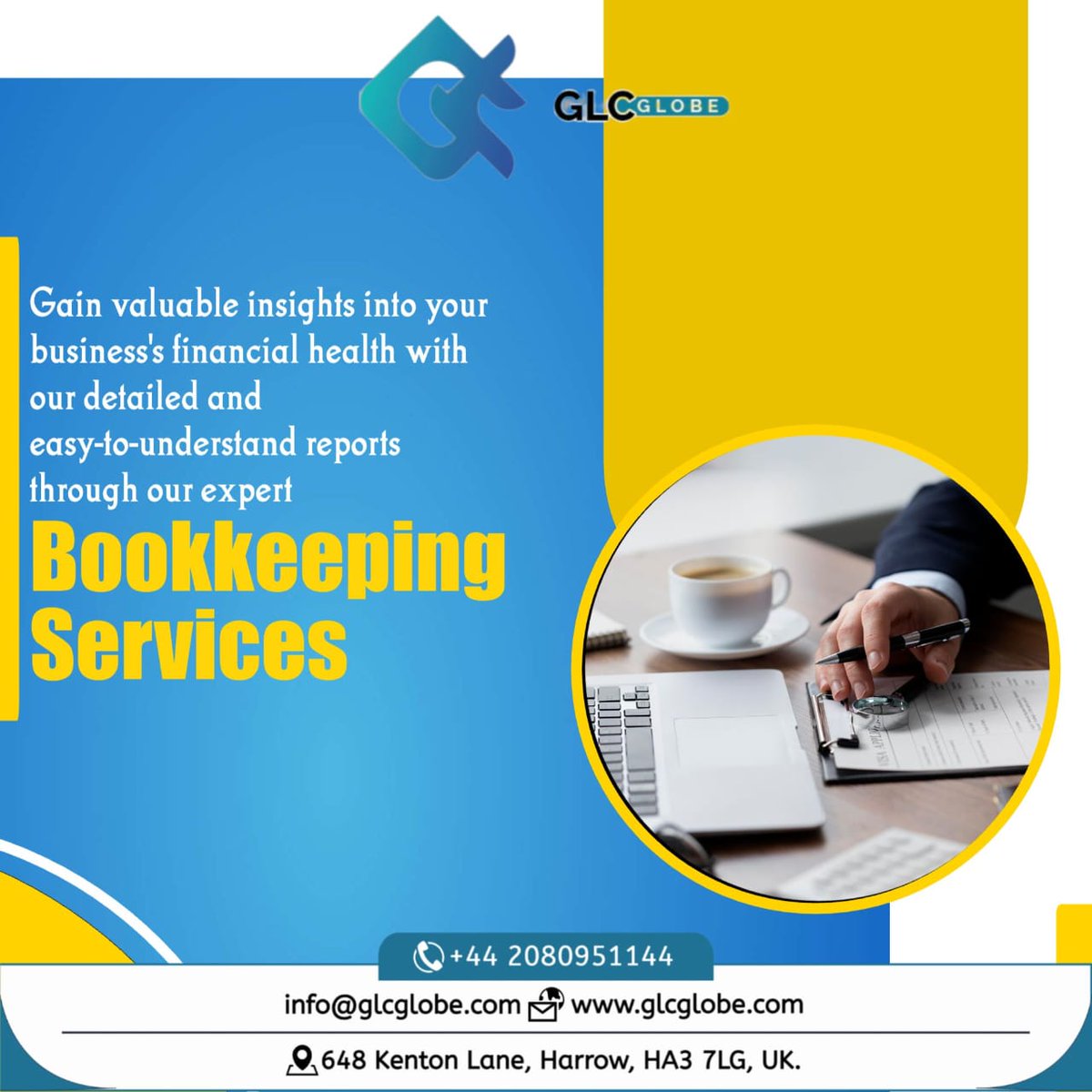Gain valuable insights into your business’s financial health with our detailed and easy-to-understand reports through our expert bookkeeping services.  #BusinessSuccess #FinancialReports #ExpertService #GlobalOutsourcing #Business #Bookkeeping #Accounting #Services #CPA #GLCGlobe
