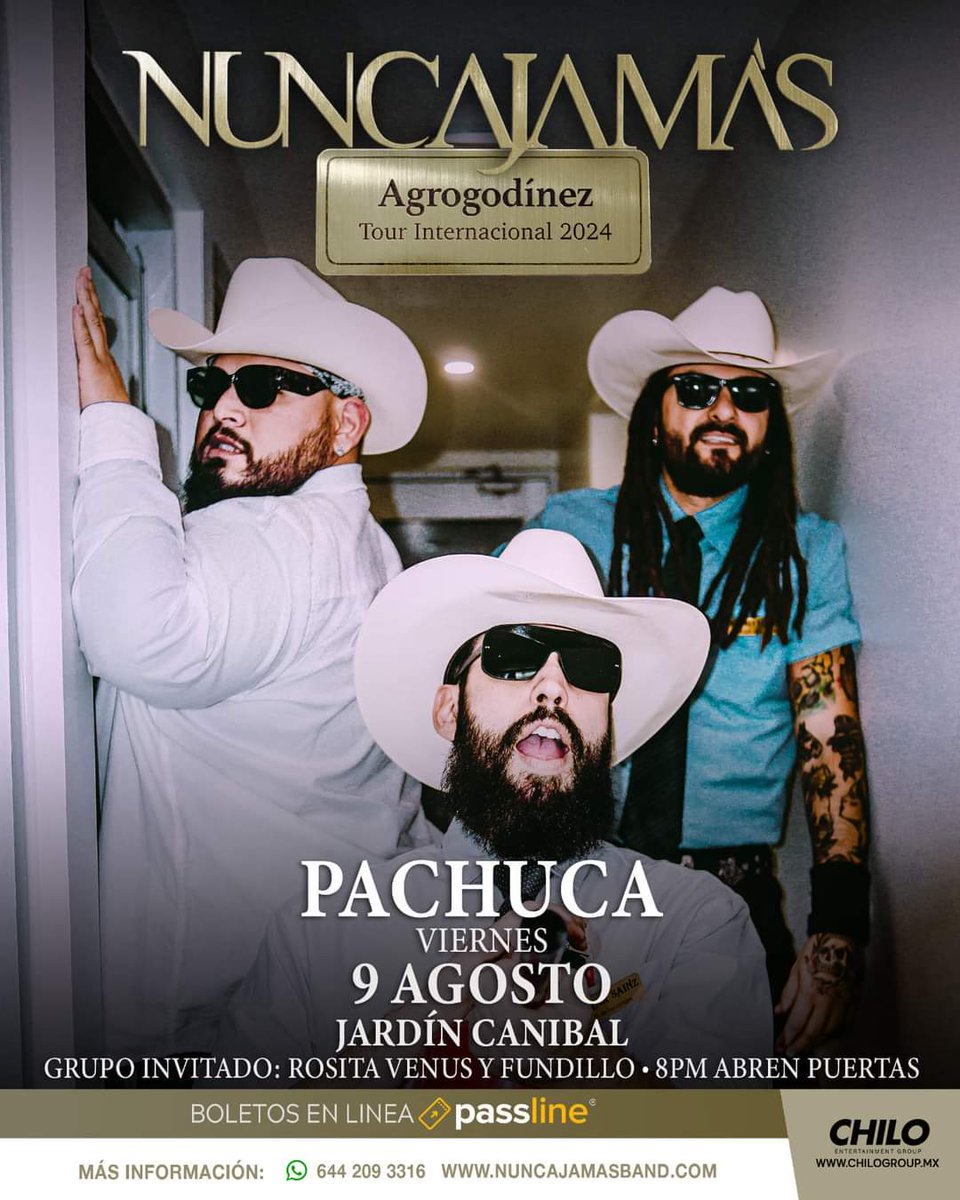 Nos vemos el viernes en jardín caníbal con <a href="/NuncaJamasBand/">Nunca Jamás</a> boletos en passline.