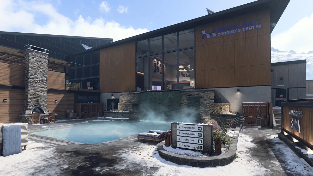 🪞 Reflections on Himmelmatt Expo from MW2 1⃣

In an early version of the map, the outdoor pool had a connecting tunnel into an interior pool. Although it was a cool traversal, I struggled to make the surrounding pathing flow well with it and ultimately scrapped that design.