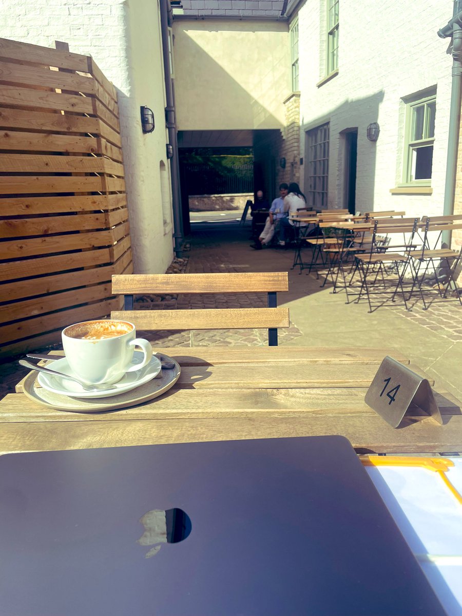 Table 14 will be my office this morning. #bestjobintheworld