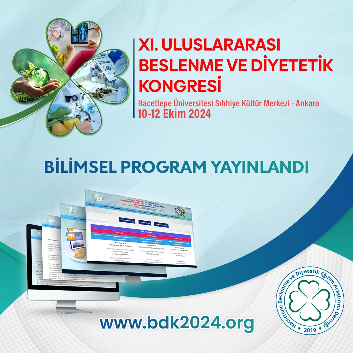 hacettepe_bdk's tweet photo. XI. Uluslararası Beslenme ve Diyetetik Kongresi'nin bilimsel programı sizlerle! ✨ Detayları görmek için hemen https://t.co/h0zRvYFVYe web sitemizi ziyaret edin.
#BDK2024 #BeslenmeveDiyetetik #PlazaEvent https://t.co/P4cZvvjVJO