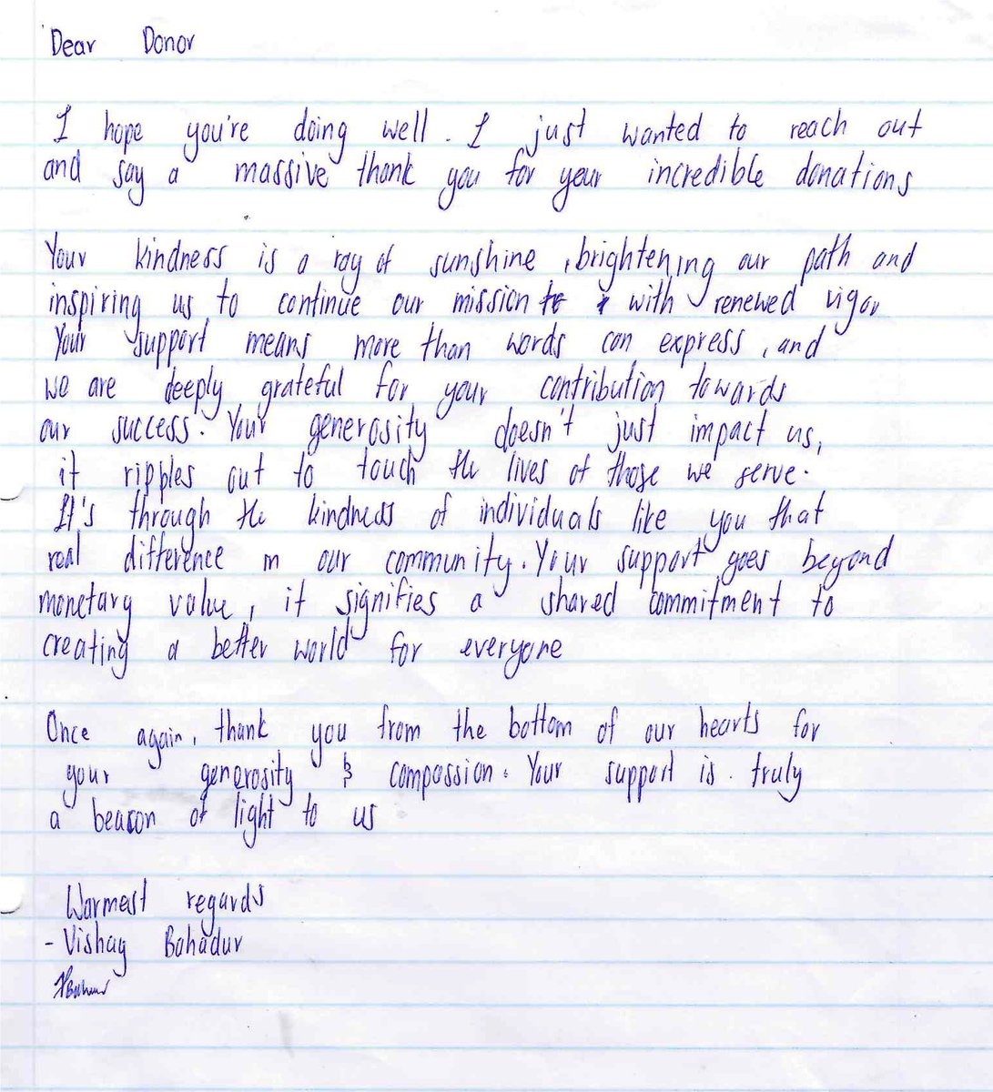 We are eternally grateful to all our donors and our learners share the same thoughts and gratitude. Here is a message from Vishay our Tongaat learners.