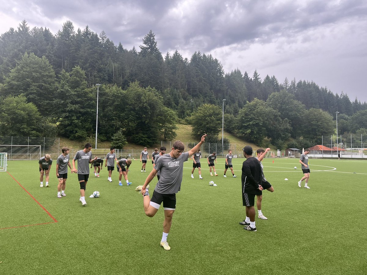 CentreSoccer's tweet photo. #CentreSoccer on a lite technical session this morning in preparation for our 3rd game tonight. #GermanyTrainingCamp #BlackForest #NCAASoccer https://t.co/L0gFpeXkXB