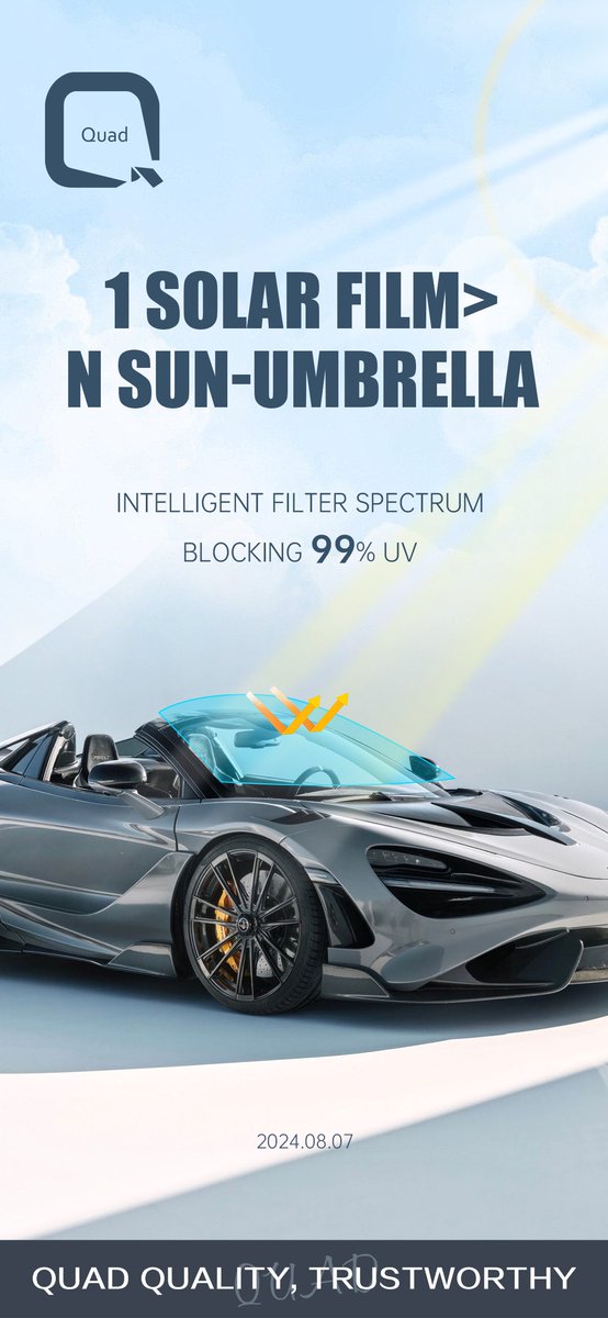 QuadMalaysia's tweet image. 1 Solar Film&amp;gt;N sun-umbrella
Quad II Solar Film
Quad Quality, Worthy Reliable
#Quad #quadfilm #ppffilm #carfilm #quadppf #solarfilm