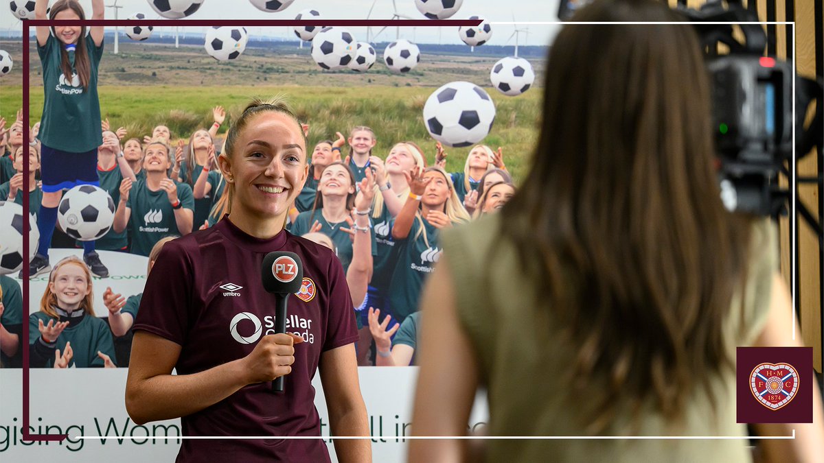 heartswomenfc's tweet photo. 📸The skipper on media duties yesterday🫡

🤝Thanks to the @SWPL and @ScottishPower for hosting.

🤩Roll on Sunday https://t.co/h8xbNfAQWS