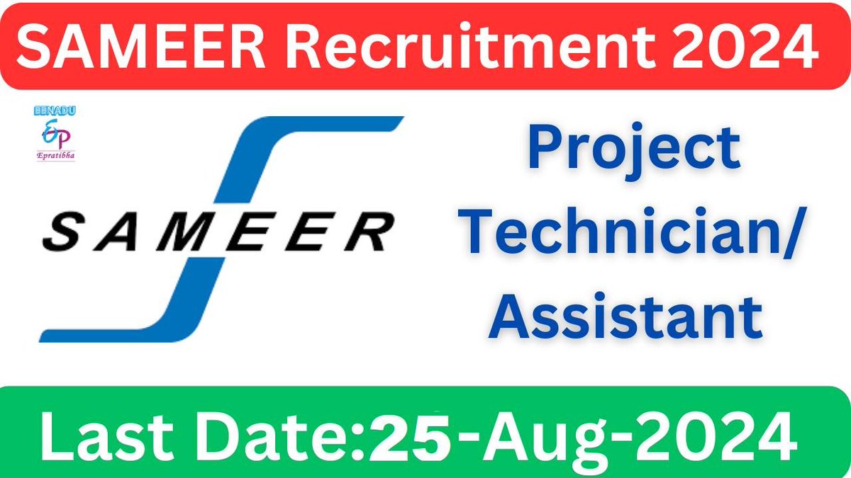 eenaduepratibha's tweet image. Government Jobs: Project Staff Posts In SAMEER, Kolkata
#governmentjobs #sameer #projectstaff #epratibha #eenaduepratibha
categories.epratibha.net/Notification/g…