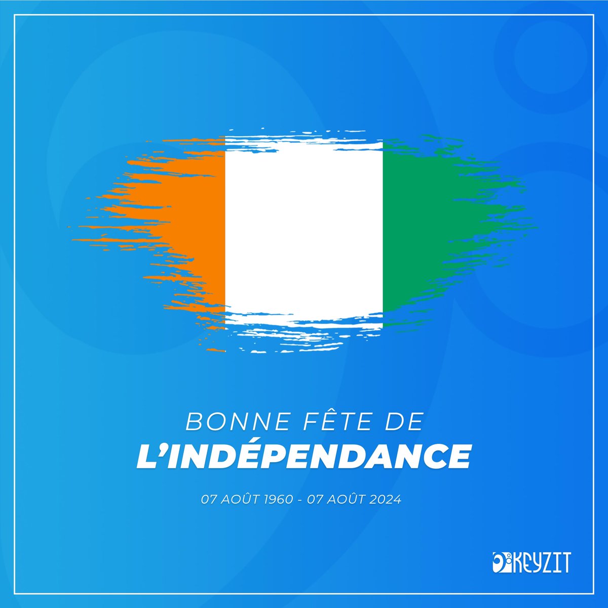 keyzit_ci's tweet image. Toute l’équipe de KEYZIT CÔTE D’IVOIRE souhaite à l’ensemble du peuple Ivoirien une bonne fête de l’indépendance ! 

#64ans #Independance #KeyzitCI #KeyzitAfrica #Keyzit