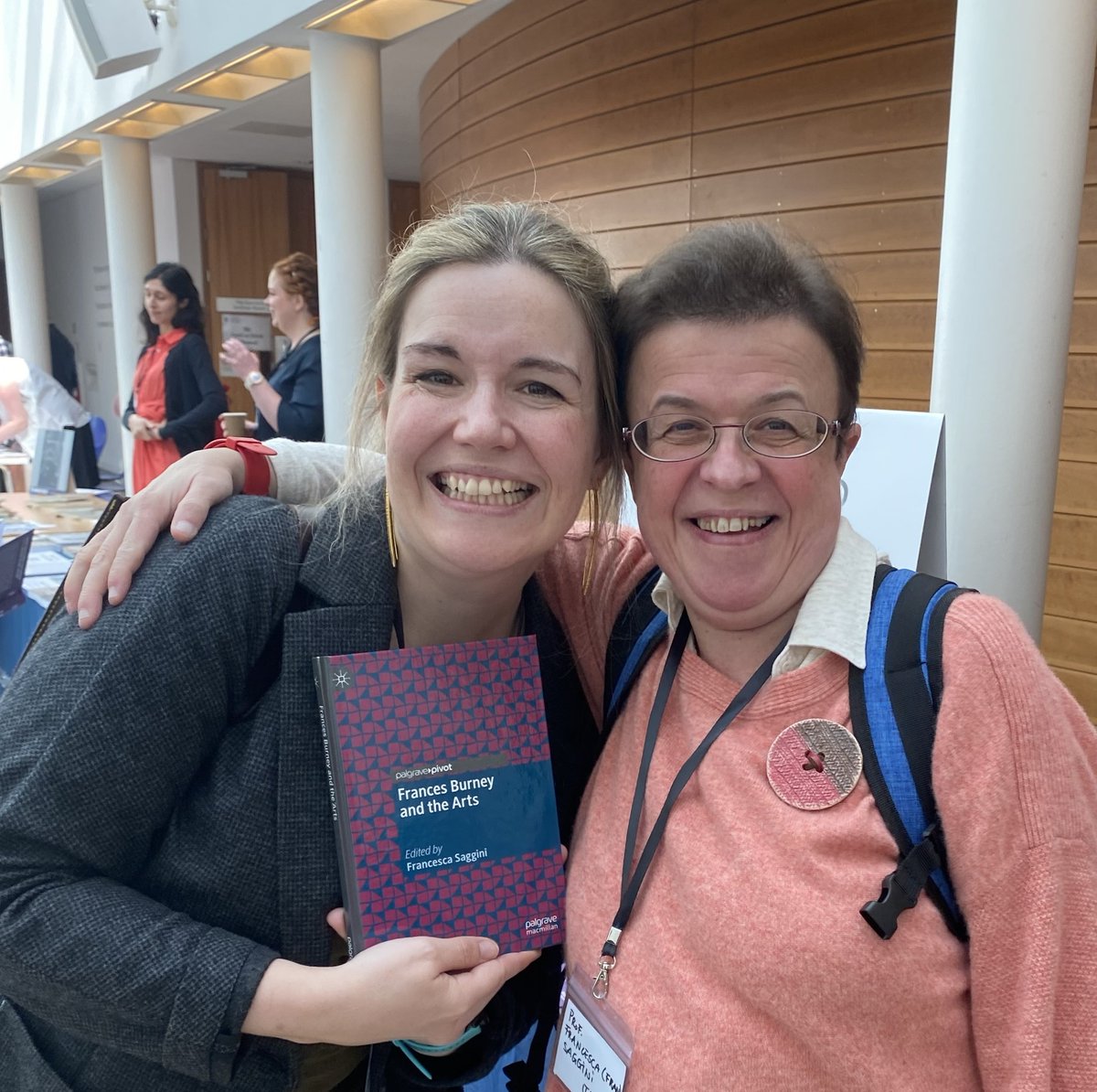 PalgraveLit's tweet photo. Proud volume editor Francesca Saggini and contributor Cassandra Ulph showing off their Pivot, 'Frances Burney and the Arts' at #BARS2024. Find the book here and take advantage of the 20% off discount code until 30 Sept: 20DIY243 https://t.co/wpVmxyv4xj https://t.co/oT3Kqaaw9D